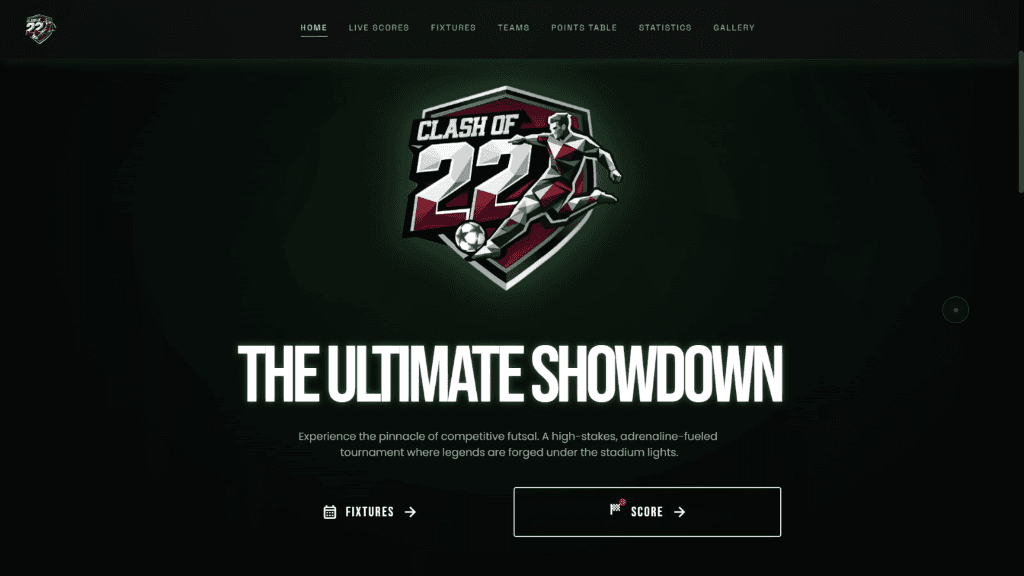 Clash of '22: Zahira College Batch of 2022 Futsal Tournament & Live Tracking Platform